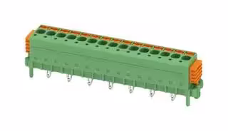 1864163: Wire-To-Board Terminal Block, 5 mm, 15 Ways, 24 AWG, 12 AWG, 2.5 mm², Push In