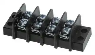 38760-0304: Panel Mount Barrier Terminal Block, 2 Row, 4 Ways, 22 AWG, 12 AWG, 9.53 mm, 20 A
