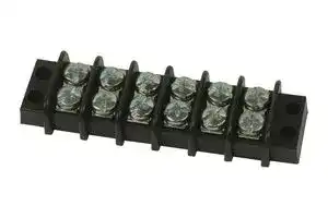 38770-0106: Panel Mount Barrier Terminal Block, 2 Row, 6 Ways, 22 AWG, 14 AWG, 9.53 mm, 15 A