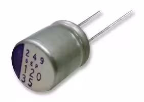 25SEK470M: Polymer Aluminium Electrolytic Capacitor, 470 µF, 25 V, Radial Leaded, 0.014 ohm