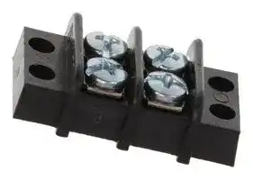 38770-0102: Panel Mount Barrier Terminal Block, 2 Row, 2 Ways, 22 AWG, 14 AWG, 9.53 mm, 15 A