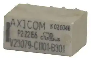 V23079B1203B301: Signal Relay, 12 VDC, DPDT, 2 A, P2/V23079 Series, Through Hole, Latching Dual Coil