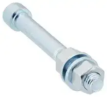 BEF-MS12G-AG: Mounting Bar, Thread, Straight, 100 mm, Zinc Coated Steel
