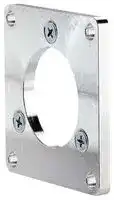 BEF-FA-036-063REC: Flange Adapter, Aluminium, 36mm Centring Hub to 63mm Square Mounting Plate, M4x10 Flat Head Screws