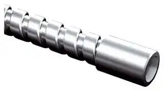 BEF-LL3M61000: Protective Housing, Pipes, Metal Protection Hose, M6 Head, 1m L, Stainless Steel, LL3 Series Fibres