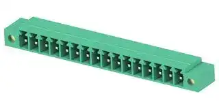1-2842510-6: Terminal Block, 1Row, Green, w/ Flange, Header, 3.81 mm, 16 Ways, 8 A, 300 V