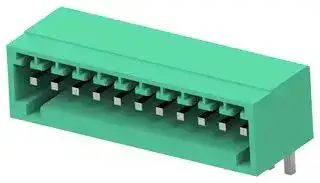 1-2842530-1: Terminal Block, 1Row, Green, Header, 2.5 mm, 11 Ways, 4 A, 150 V, Through Hole Right Angle