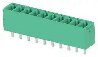 1-2842502-0: Terminal Block, 1Row, Green, Header, 3.81 mm, 10 Ways, 8 A, 300 V, Through Hole Vertical