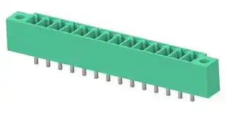 1-2842508-4: Terminal Block, 1Row, Green, w/ Flange, Header, 3.81 mm, 14 Ways, 8 A, 300 V, Through Hole Vertical