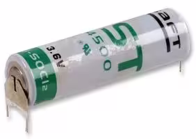 LS14500 3PF RP F.: Battery, 3.6 V, AA, Lithium Polymer, 2.45 Ah, PCB Pins, 1