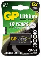 GPPVLCRV9000: Battery, 9 V, PP3, Lithium Manganese Dioxide, Snap Contact, 1