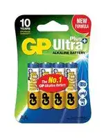 GPPCA15AU013: Battery, 1.5 V, AA, Alkaline, Raised Positive and Flat Negative, 4