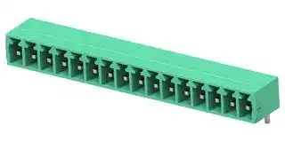 1-2842504-6: Terminal Block, 1Row, Green, Header, 3.81 mm, 16 Ways, 8 A, 300 V, Through Hole Right Angle