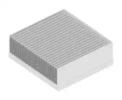 SK 498 200 AL: Heat Sink, 0.038 K/W, 215 mm, 76 mm, 200 mm