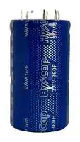 VEC3R0107QG: Supercapacitor, 100 F, 3 V, Snap-In, -10%, +30%, 10 mm, 1000 hours @ 65°C