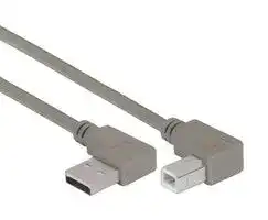 CA90LA-90LB-4M: USB Cable, 90° Type A Plug to 90° Type B Plug, 4 m, 13.1 ft, USB 2.0, Grey