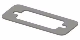 95-22002: EMI Shielding Gasket, Nickel Plated Graphite, Kemtron 95 Series, 17.5mm L x 44.2mm W x 0.8mm D