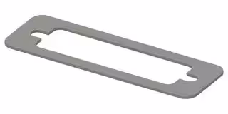95-22003: EMI Shielding Gasket, Nickel Plated Graphite, Kemtron 95 Series, 17.5mm L x 57.9mm W x 0.8mm D