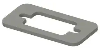 95-22006: EMI Shielding Gasket, Nickel Plated Graphite, Kemtron 95 Series, 17.5mm L x 35.8mm W x 1.6mm D