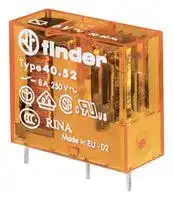 40.52.8.024.4000: Power Relay, DPDT, 24 VAC, 8 A, 40 SERIES, Socket, Non Latching