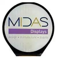 MDT0340AIS-MIPI: TFT LCD, 3.4 ", 800 x 800 Pixels, Round, RGB, 1.8V
