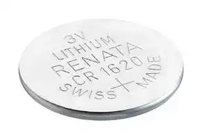 CR1620: Battery, Single Cell, 3 V, 1620, Lithium Manganese Dioxide, 68 mAh, Pressure Contact, 1