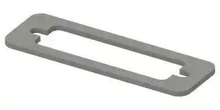 95-22008: EMI Shielding Gasket, Nickel Plated Graphite, Kemtron 95 Series, 17.5mm L x 57.9mm W x 1.6mm D
