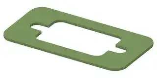 95-22011: EMI Shielding Gasket, Petroleum Resistant, Nickel Plated Graphite, 17.5mm L x 35.8mm W x 0.8mm D