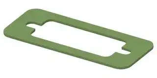 95-22012: EMI Shielding Gasket, Petroleum Resistant, Nickel Plated Graphite, 17.5mm L x 44.2mm W x 0.8mm D