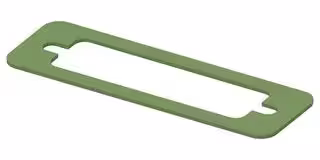 95-22013: EMI Shielding Gasket, Petroleum Resistant, Nickel Plated Graphite, 17.5mm L x 57.9mm W x 0.8mm D