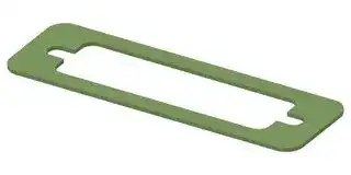 95-22013: EMI Shielding Gasket, Petroleum Resistant, Nickel Plated Graphite, 17.5mm L x 57.9mm W x 0.8mm D