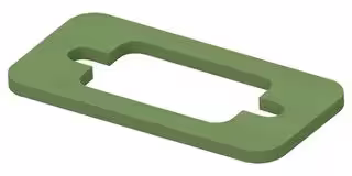 95-22016: EMI Shielding Gasket, Petroleum Resistant, Nickel Plated Graphite, 17.5mm L x 35.8mm W x 1.6mm D