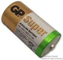 GP14A-24: Battery, Super, Pack of 24, 1.5 V, C, Alkaline, Raised Positive and Flat Negative, 24