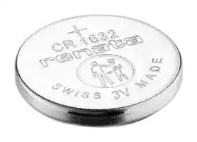 CR1632: Battery, Single Cell, 3 V, 1632, Lithium Manganese Dioxide, 137 mAh, Pressure Contact, 1