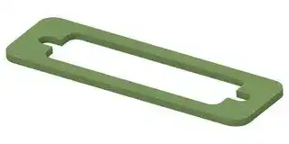 95-22018: EMI Shielding Gasket, Petroleum Resistant, Nickel Plated Graphite, 17.5mm L x 57.9mm W x 1.6mm D