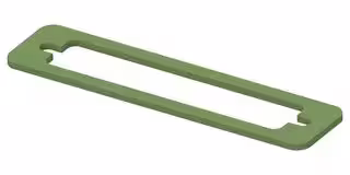 95-22019: EMI Shielding Gasket, Petroleum Resistant, Nickel Plated Graphite, 17.5mm L x 74.4mm W x 1.6mm D