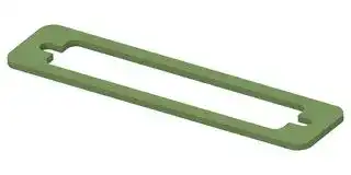 95-22019: EMI Shielding Gasket, Petroleum Resistant, Nickel Plated Graphite, 17.5mm L x 74.4mm W x 1.6mm D