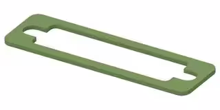 95-22020: EMI Shielding Gasket, Petroleum Resistant, Nickel Plated Graphite, 20.3mm L x 72.1mm W x 1.6mm D