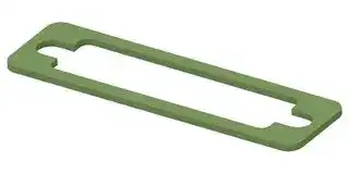 95-22020: EMI Shielding Gasket, Petroleum Resistant, Nickel Plated Graphite, 20.3mm L x 72.1mm W x 1.6mm D
