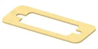 2430158-1: EMI Shielding Gasket, Silver Plated Aluminium, Kemtron 95 Series, 17.5mm L x 44.2mm W x 0.8mm D