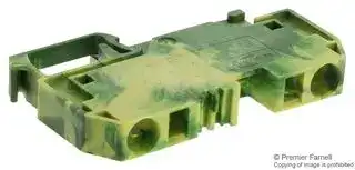 284-907: DIN Rail Mount Terminal Block, 2 Ways, 24 AWG, 8 AWG, 10 mm², Clamp, 57 A