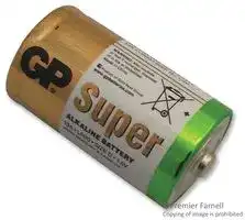 GP13A-20: Battery, Super, Pack of 20, 1.5 V, D, Alkaline, Raised Positive and Flat Negative, 34 mm