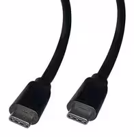 2561A-2: USB Cable, Type C Plug to Type C Plug, 2 m, 6.6 ft, USB 3.1, Black