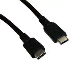 2561F-1: USB Cable, Type C Plug to Type C Plug, 1 m, 3.3 ft, USB 4.0, Black