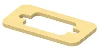 2430162-1: EMI Shielding Gasket, Silver Plated Aluminium, Kemtron 95 Series, 17.5mm L x 35.8mm W x 1.6mm D