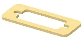2430163-1: EMI Shielding Gasket, Silver Plated Aluminium, Kemtron 95 Series, 17.5mm L x 44.2mm W x 1.6mm D