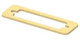 2430164-1: EMI Shielding Gasket, Silver Plated Aluminium, Kemtron 95 Series, 17.5mm L x 57.9mm W x 1.6mm D
