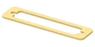 2430165-1: EMI Shielding Gasket, Silver Plated Aluminium, Kemtron 95 Series, 17.5mm L x 74.4mm W x 1.6mm D