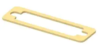 2430166-1: EMI Shielding Gasket, Silver Plated Aluminium, Kemtron 95 Series, 20.3mm L x 72.1mm W x 1.6mm D
