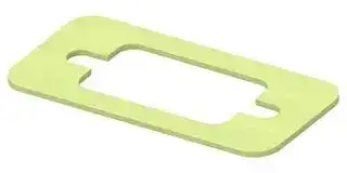 2430167-1: EMI Shielding Gasket, Petroleum Resistant, Silver Plated Aluminium, 17.5mm L x 35.8mm W x 0.8mm D